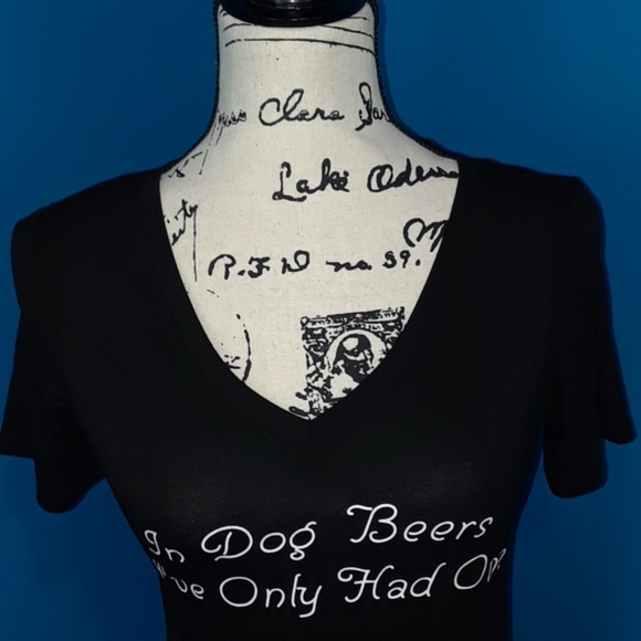 5/25 Black "In Dog Beers I've Only Had One" Tee - Picture 3 of 8